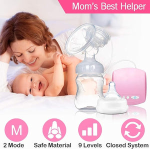 Portable Breast Feeding Pump Nursing Breast Massage With 2 Modes And 9 Suction Levels